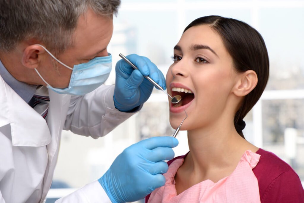 reviewing dental health